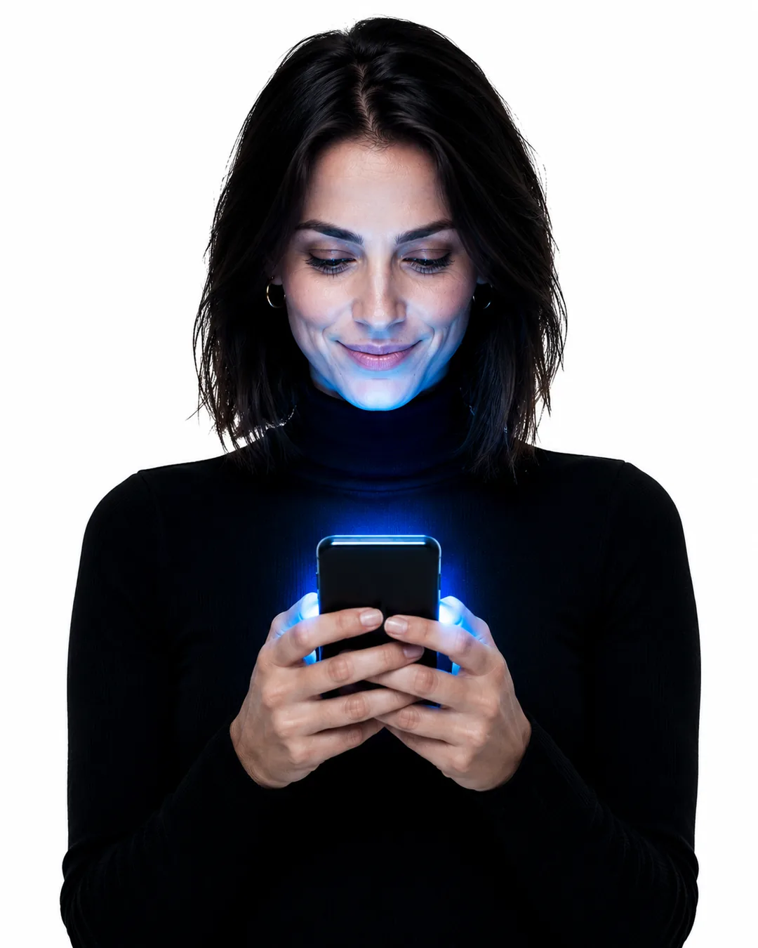 Excited Twitter creator reacting to growth on their phone