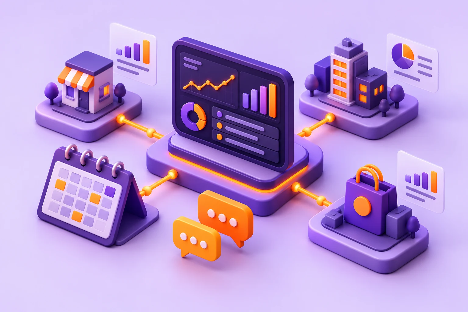 Campaign workspace connecting three client brands.