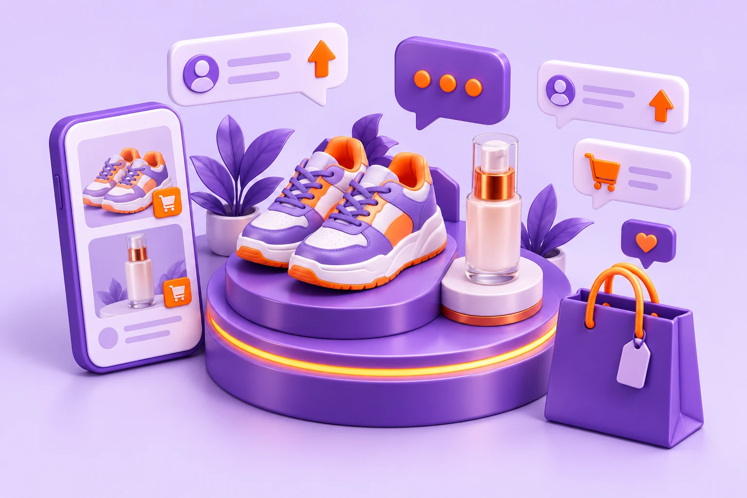 Product collection with a shopping bag and a community recommendation.